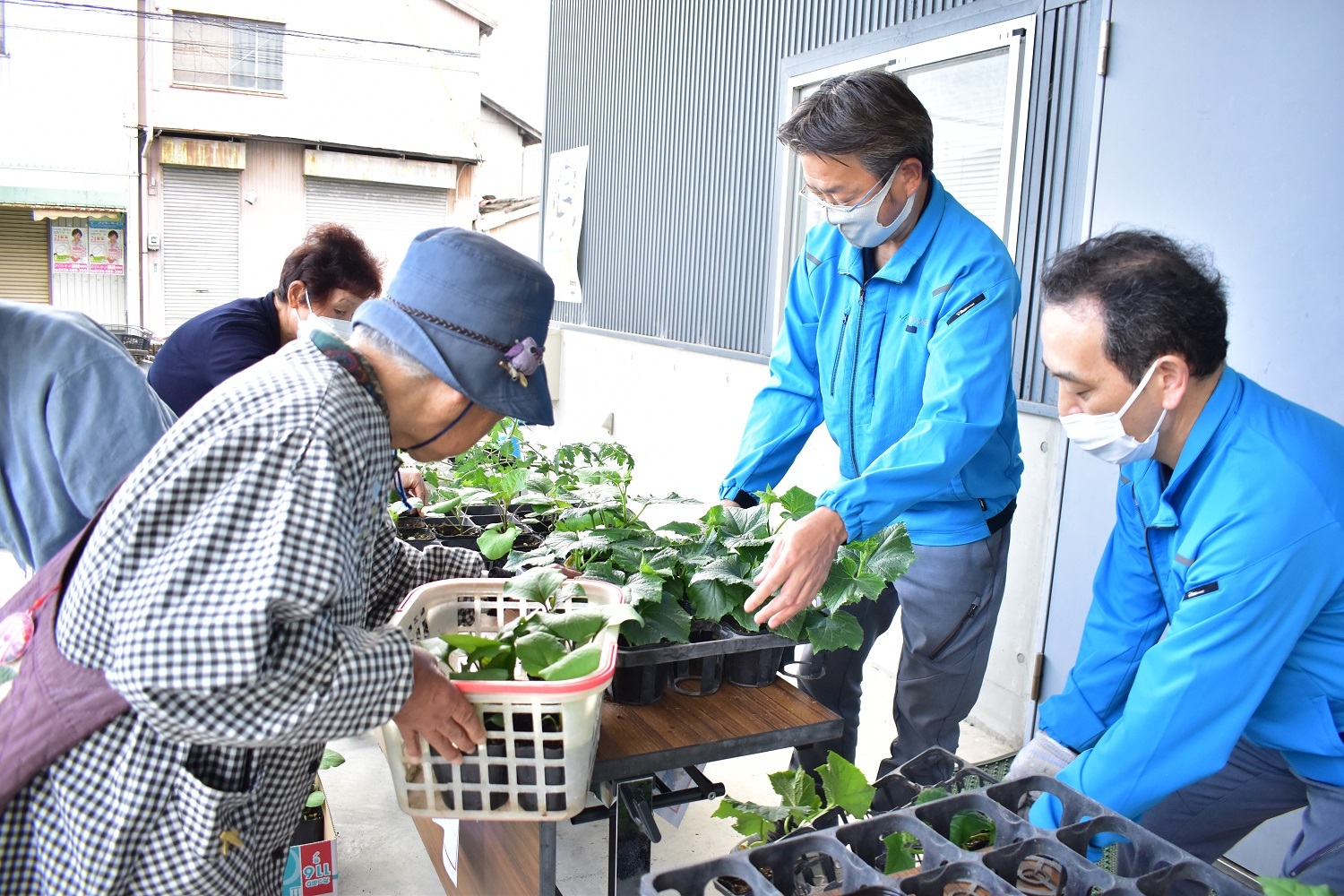 苗即売会開催　職員が栽培の疑問に答える